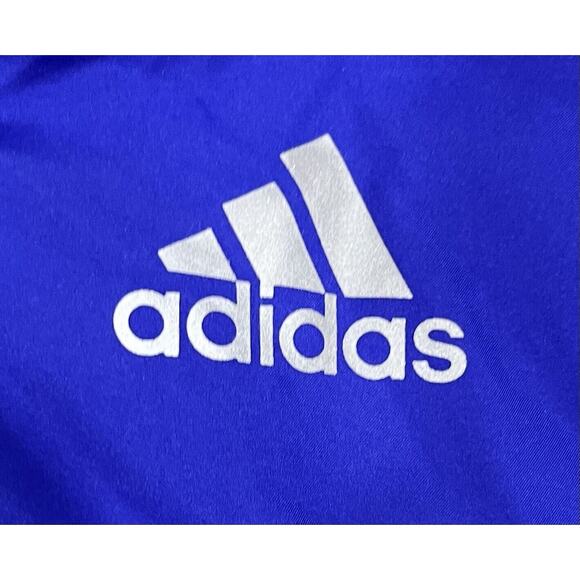 Adidas Running Jacket Pockets Thumb Holes Women’s Blue 2XL Light Weight I5 - Picture 8 of 13